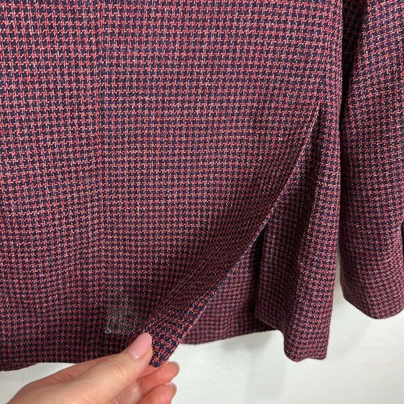 Vintage By Vitale Barberis Canonico Saks Fifth Avenue Men's Burgundy Blazer 38 R - Picture 4 of 11